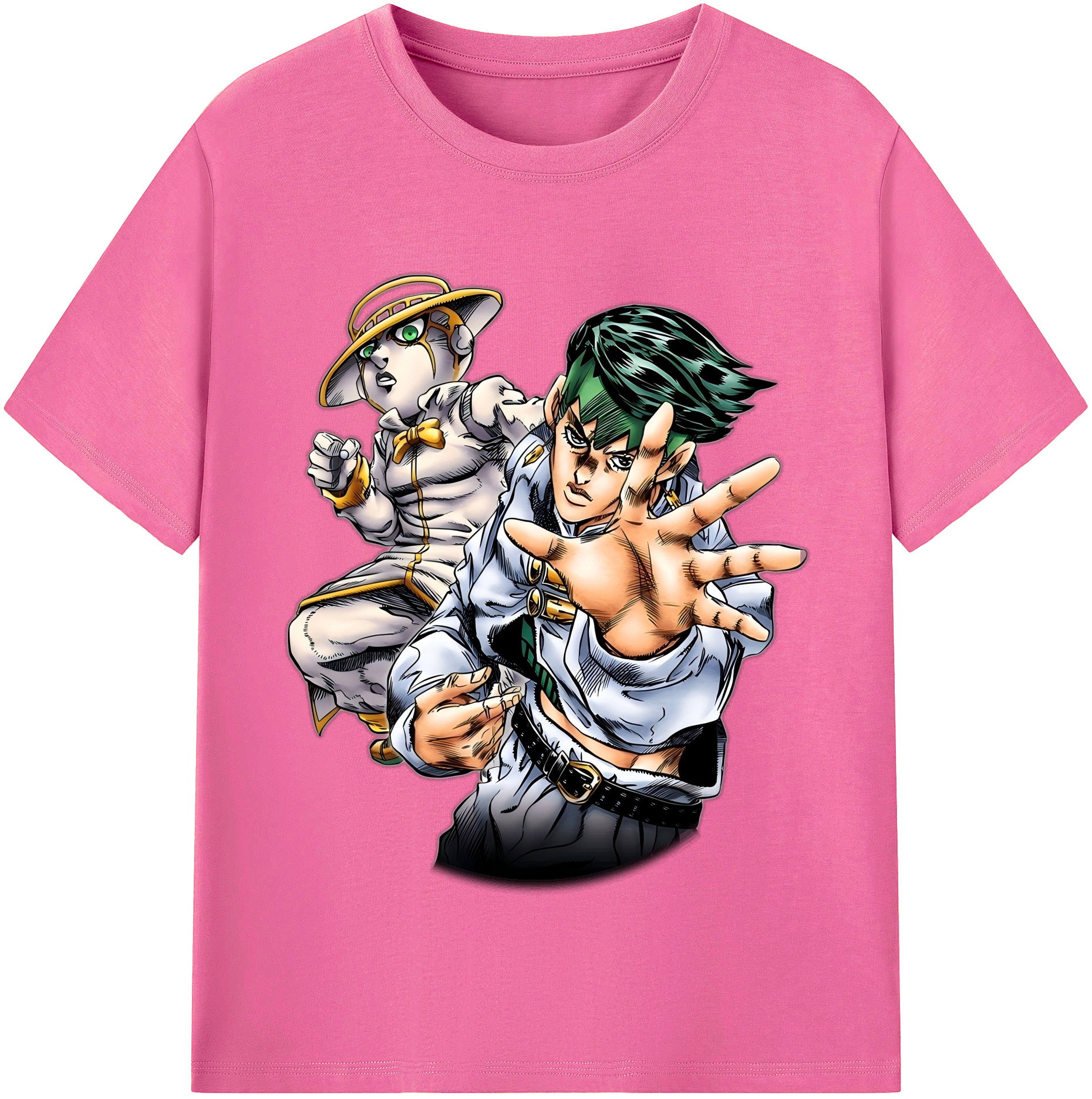 （画像用） ジョジョの奇妙な冒険 岸辺 露伴（きしべ ろはん） JoJo's Bizarre Adventure Rohan Kishibe レディースカジュアルプリントTシャツ（綿100％）